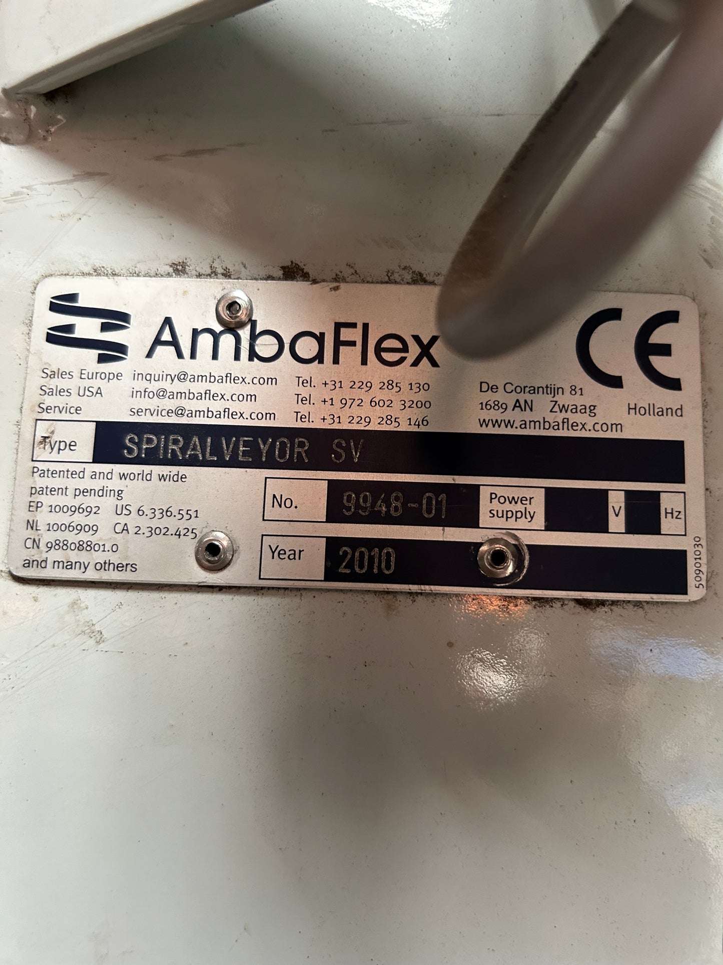 AmbaFlex Spiralveyor SV / Spiralförderband 400mm de large 9m de haut / 9948-01