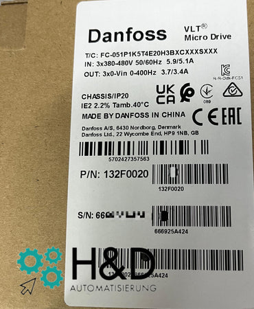 132F0020 Danfoss Convertitore di Frequenza