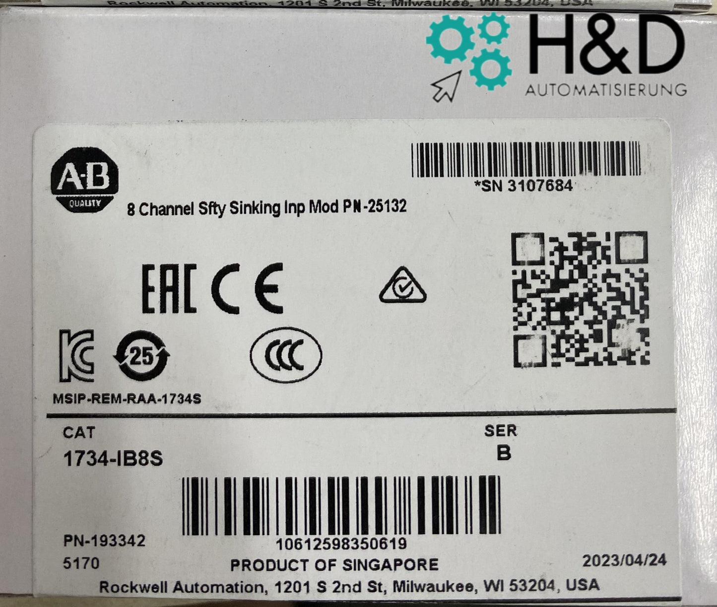 1734-IB8S Allen-Bradley Nowy i zaplombowany