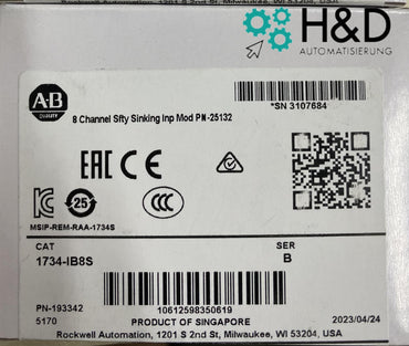 1734-IB8S Allen-Bradley Neuf et scellé