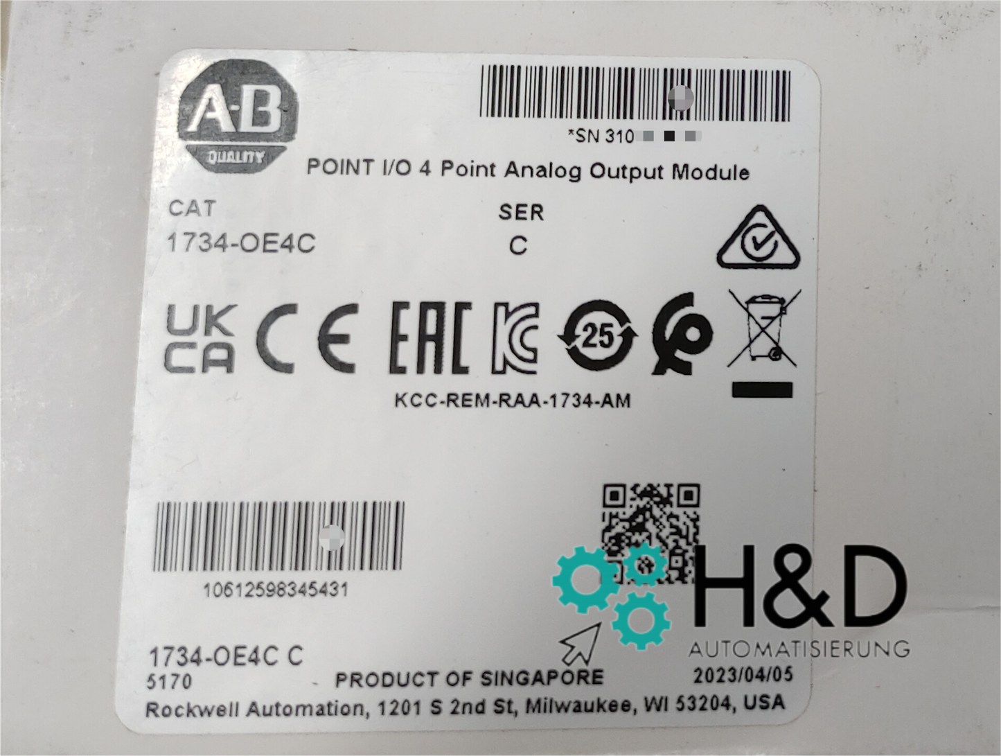 1734-OE4C Allen-Bradley Output Module New and Sealed