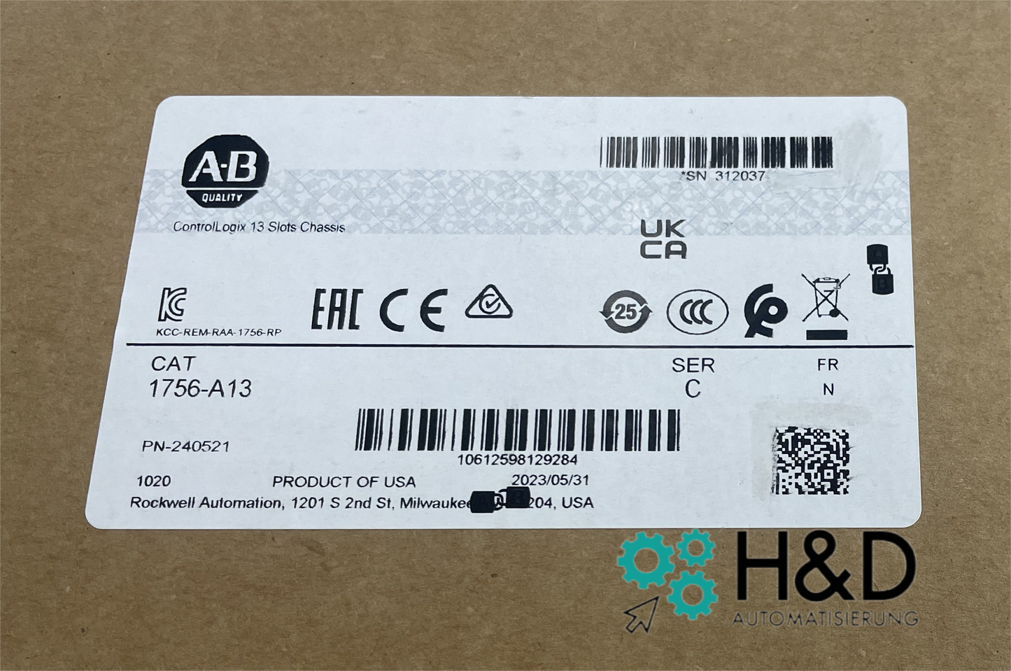 1756-A13 Allen-Bradley Шасси, 13 слотов 【Новое и запечатанное】