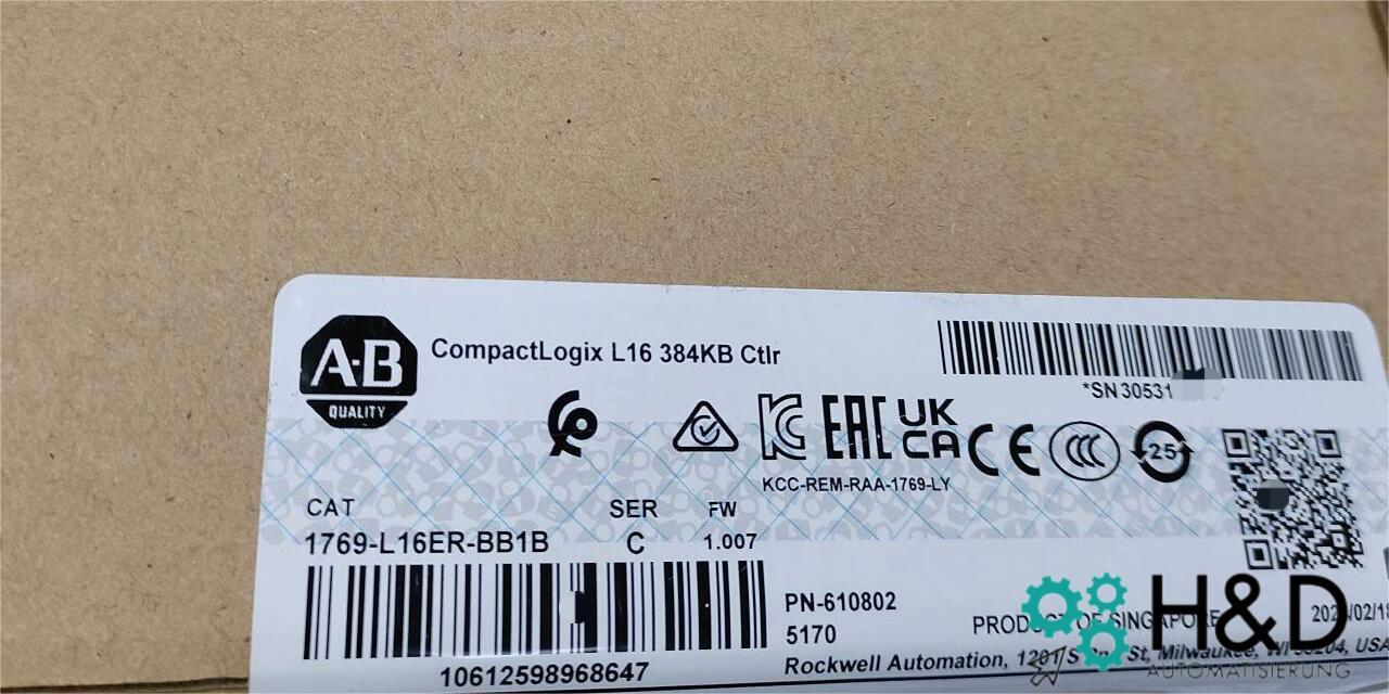1769-L16ER-BB1B Allen-Bradley CompactLogix 【Новый и запечатанный】