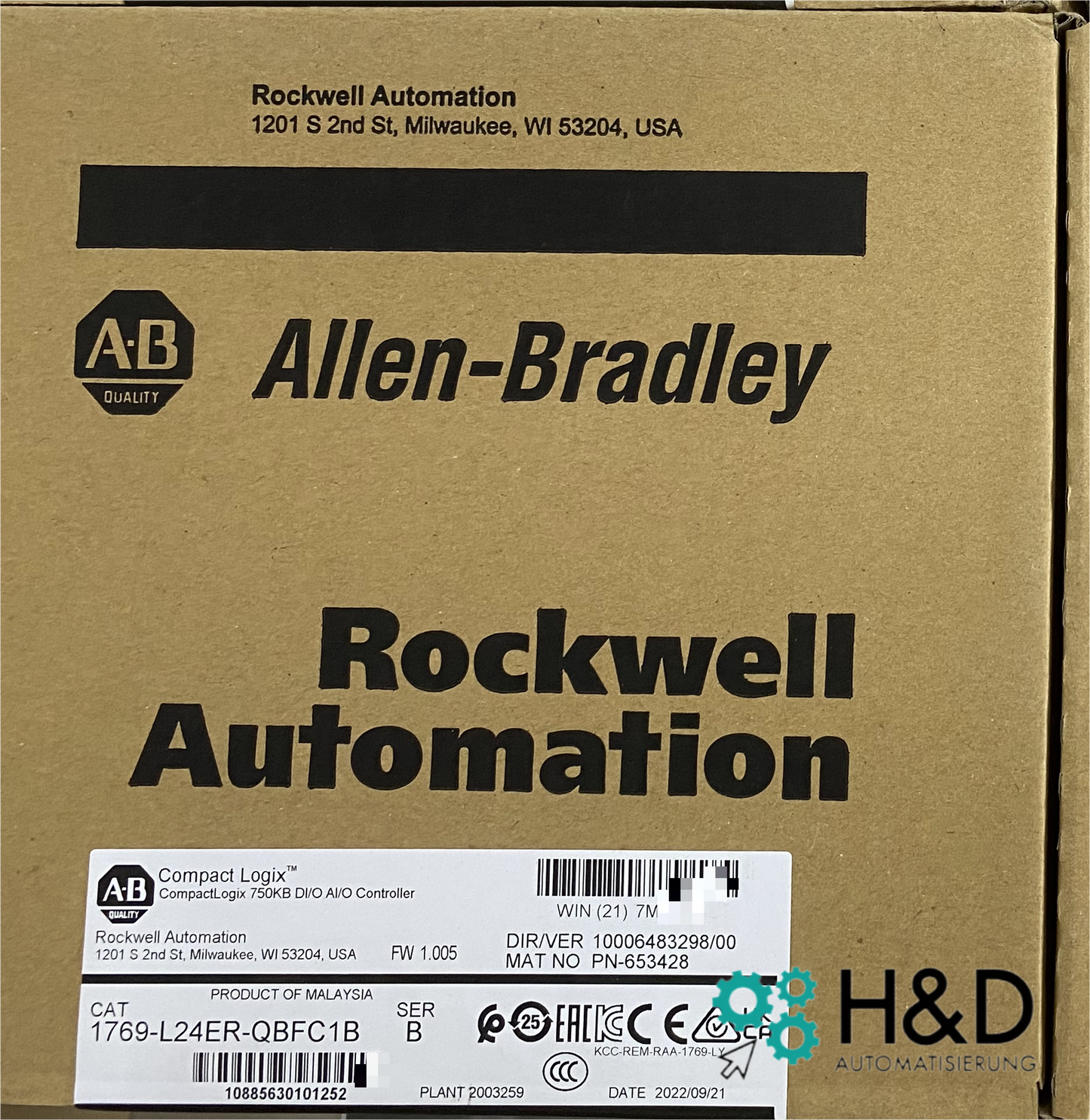 1769-L24ER-QBFC1B Allen-Bradley CompactLogix 【Новый и запечатанный】
