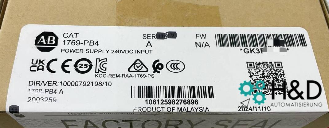 1769-PB4 Allen-Bradley Источник питания, CompactLogix Новый и запечатанный