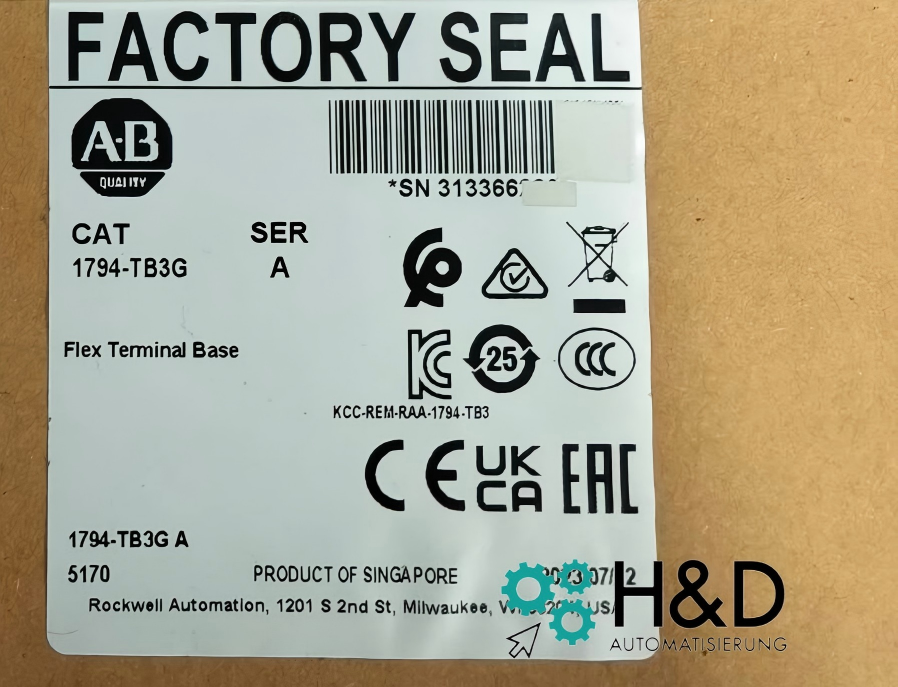 Allen-Bradley 1794-TB3G FLEX I/O 10-Slot Terminal Base (Grounded)