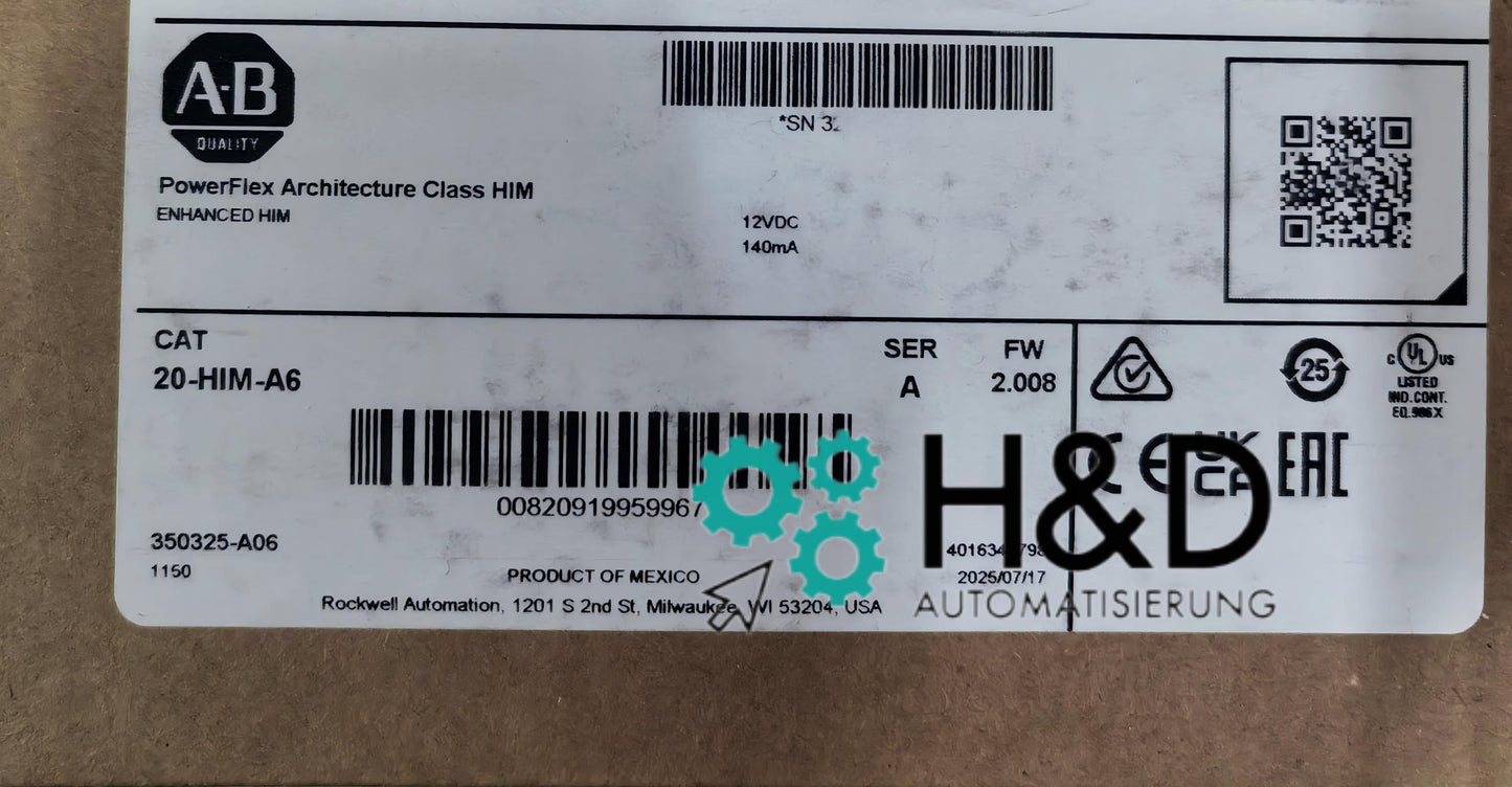 20-HIM-A6 Allen-Bradley PowerFlex Architecture Class HIM New and Sealed