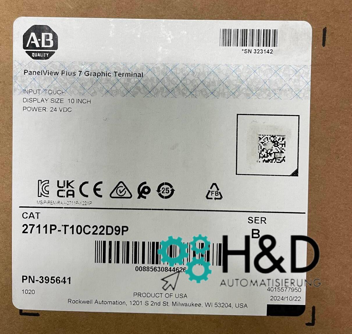 2711P-T10C22D9P Allen-Bradley PanelView Plus Новый и Запечатанный