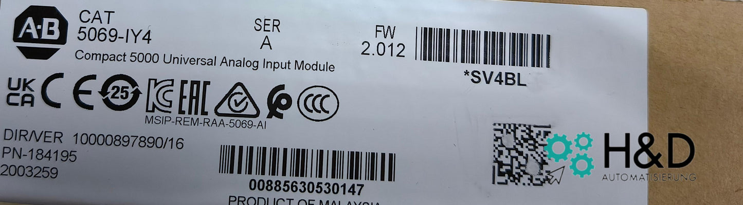 5069-IY4 Allen-Bradley 5069 Compact I/O 【New and Sealed】