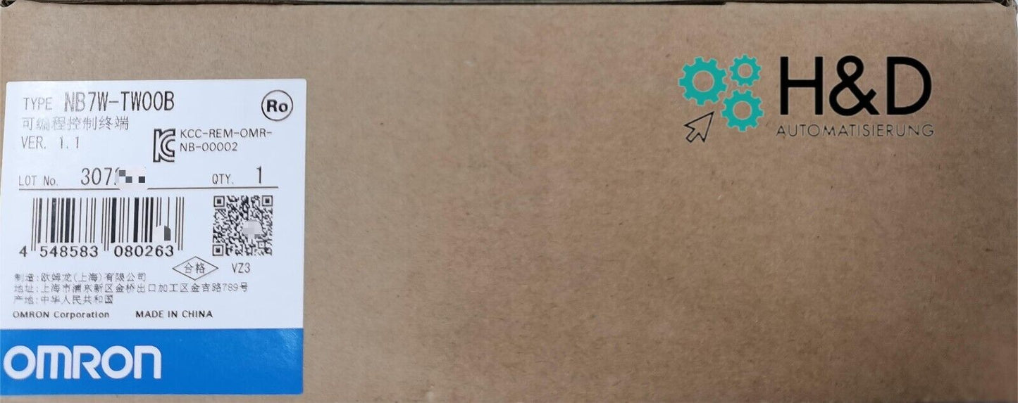 Omron NB7W-TW00B – 7 " TFT-Farb-Touchscreen HMI, 800 × 480 px, IP65