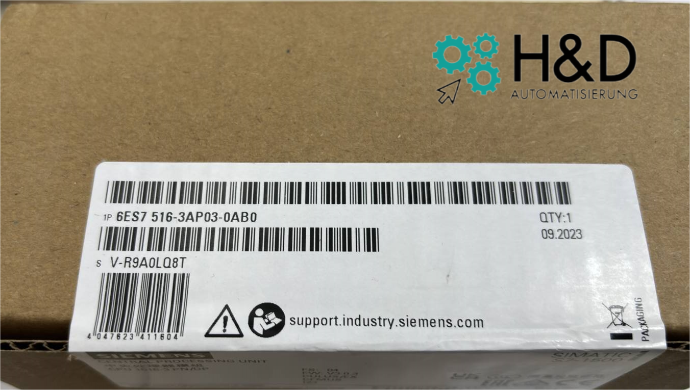 SIMATIC S7-1500 CPU 1516T-3 PN/DP 6ES7516-3AP03-0AB0 – Технологический процессор с интегрированным управлением движением и интерфейсами PROFINET/PROFIBUS