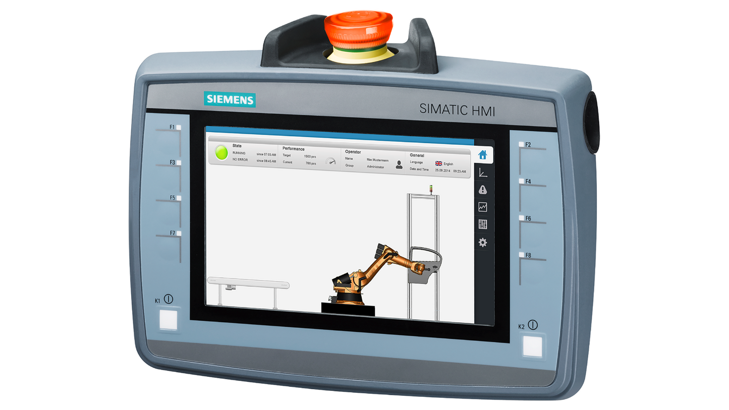 Siemens SIMATIC HMI KTP700F Mobile (6AV2125-2GB23-0AX0) – 7" сенсорный экран с PROFINET и функциями безопасности для мобильных промышленных применений