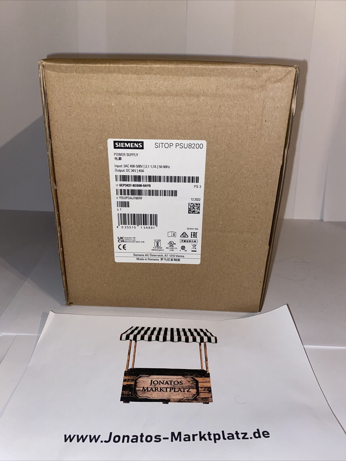 Siemens SITOP PSU8200 – 6EP3437-8SB00-0AY0, трехфазное питание, 24V DC, 40A, 960W, 400–500V AC