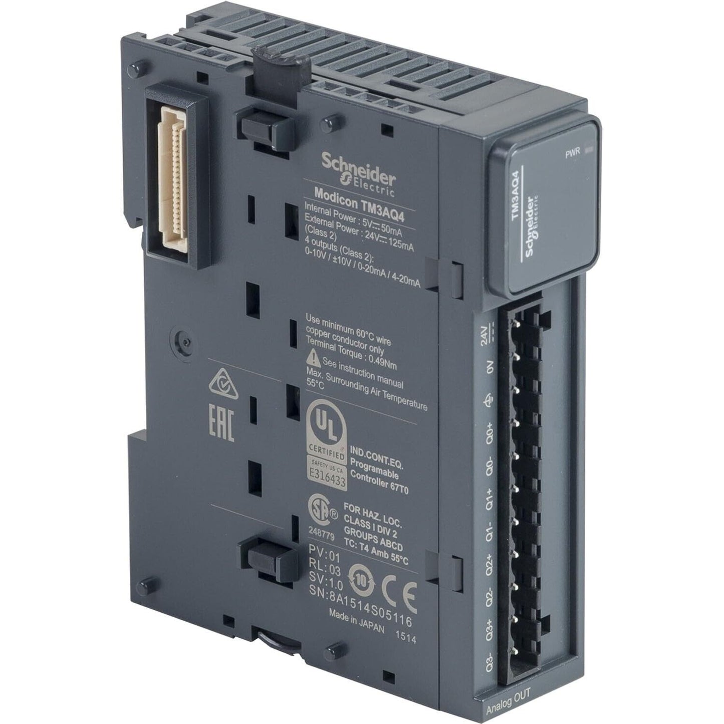 TM3AQ4 Schneider Electric Аналоговый выходной модуль