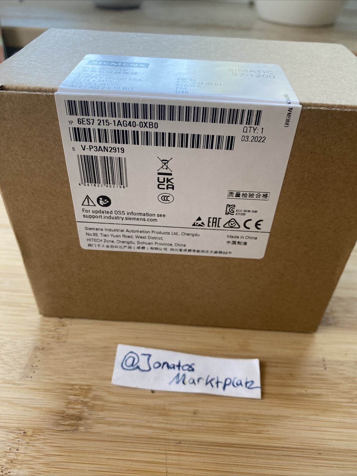 Siemens SIMATIC S7-1200 CPU 1215C – 6ES7215-1AG40-0XB0, Компактный блок управления, 24V DC, 14 цифровых входов, 10 выходов, 2 аналоговых выхода