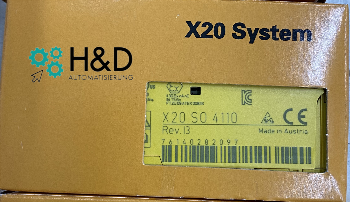 X20SO4110 B&R автоматизация Система X20 4 безопасных цифровых выхода Новый и запечатанный