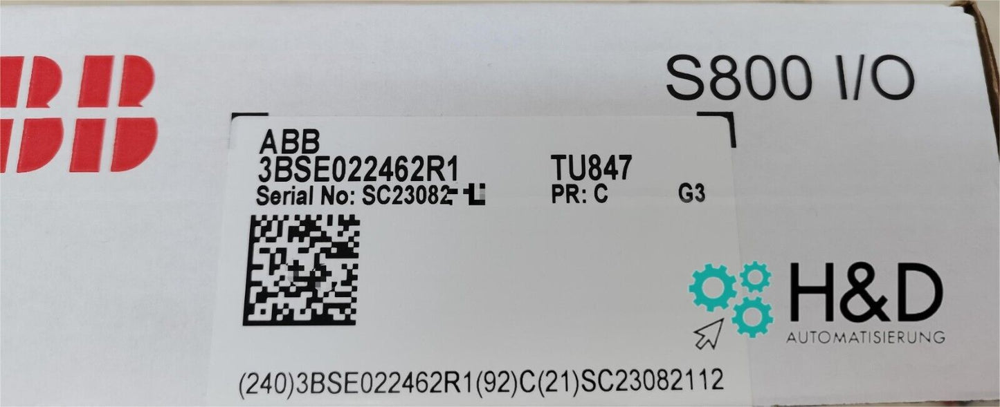 ABB 3BSE022462R1 – CI840 1+1 модуль – подключение питания и TB807 модульный шина-терминатор – поддержка нерезервированного ввода/вывода – новый и запечатанный
