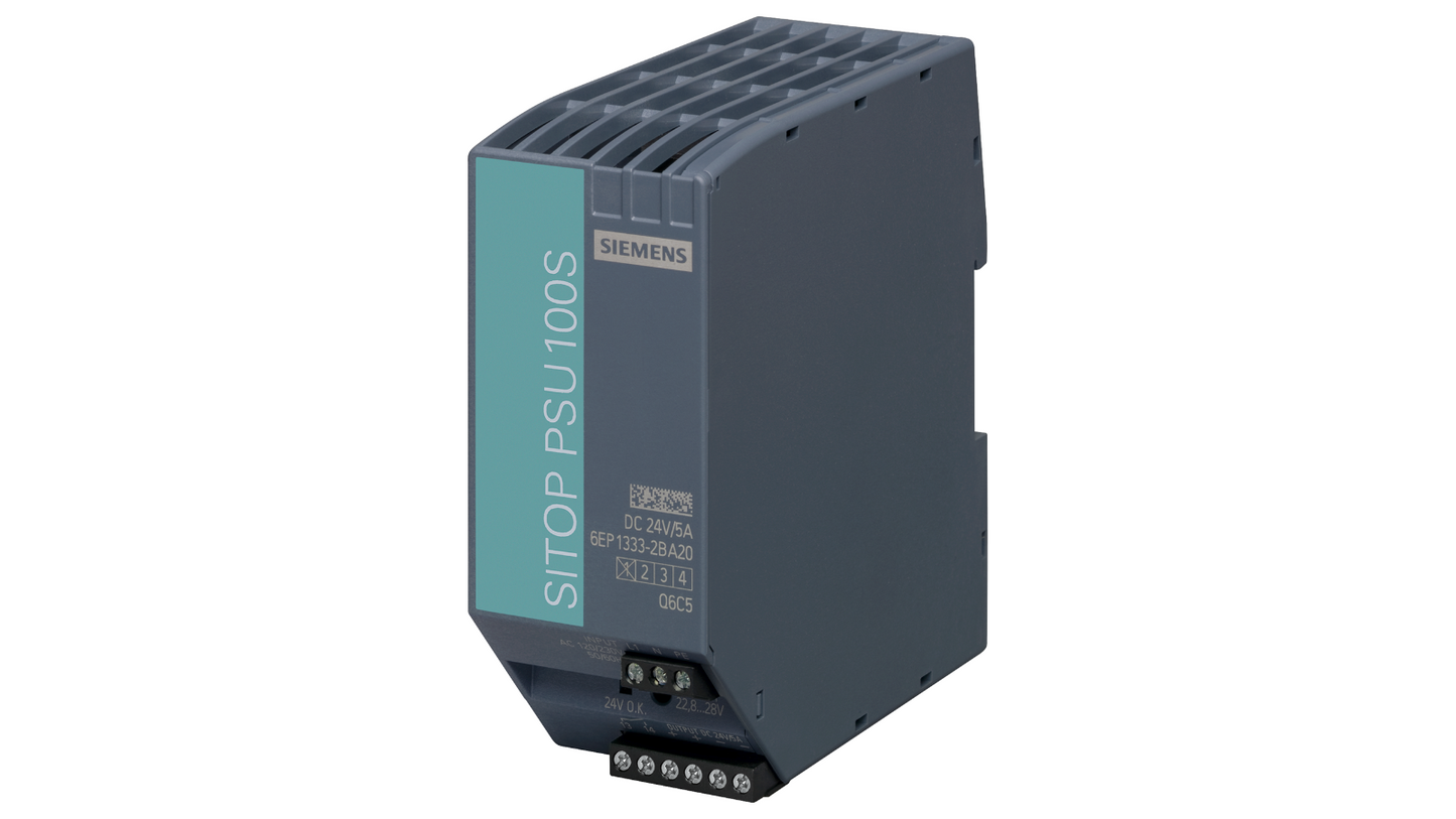 Siemens SITOP PSU100S – 6EP1333-2BA20, регулируемый источник питания, 24V DC, 5A, 120W, 120/230V AC