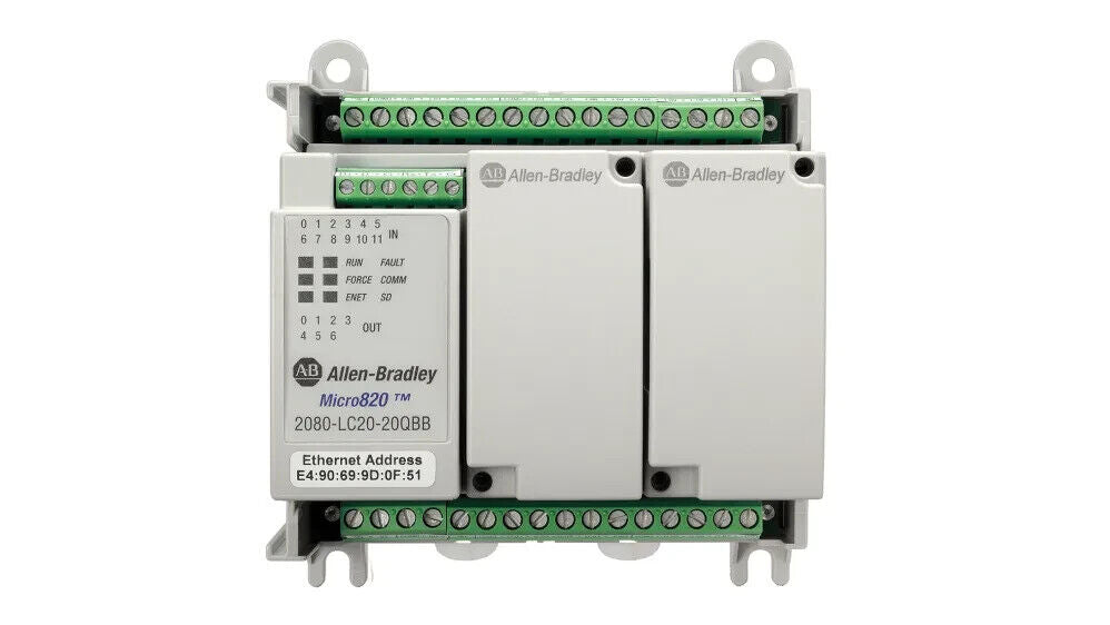 2080-LC20-20QWB Allen-Bradley Micro820 20 Входов/Выходов 【Новый и Запечатанный】