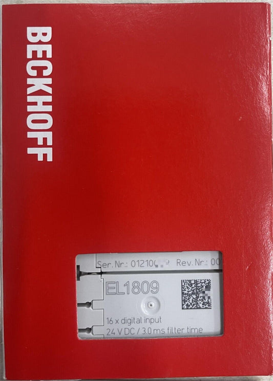 EL1809   Beckhoff  Terminal EtherCAT, entrée numérique 16 canaux  【Neuf et scellé】