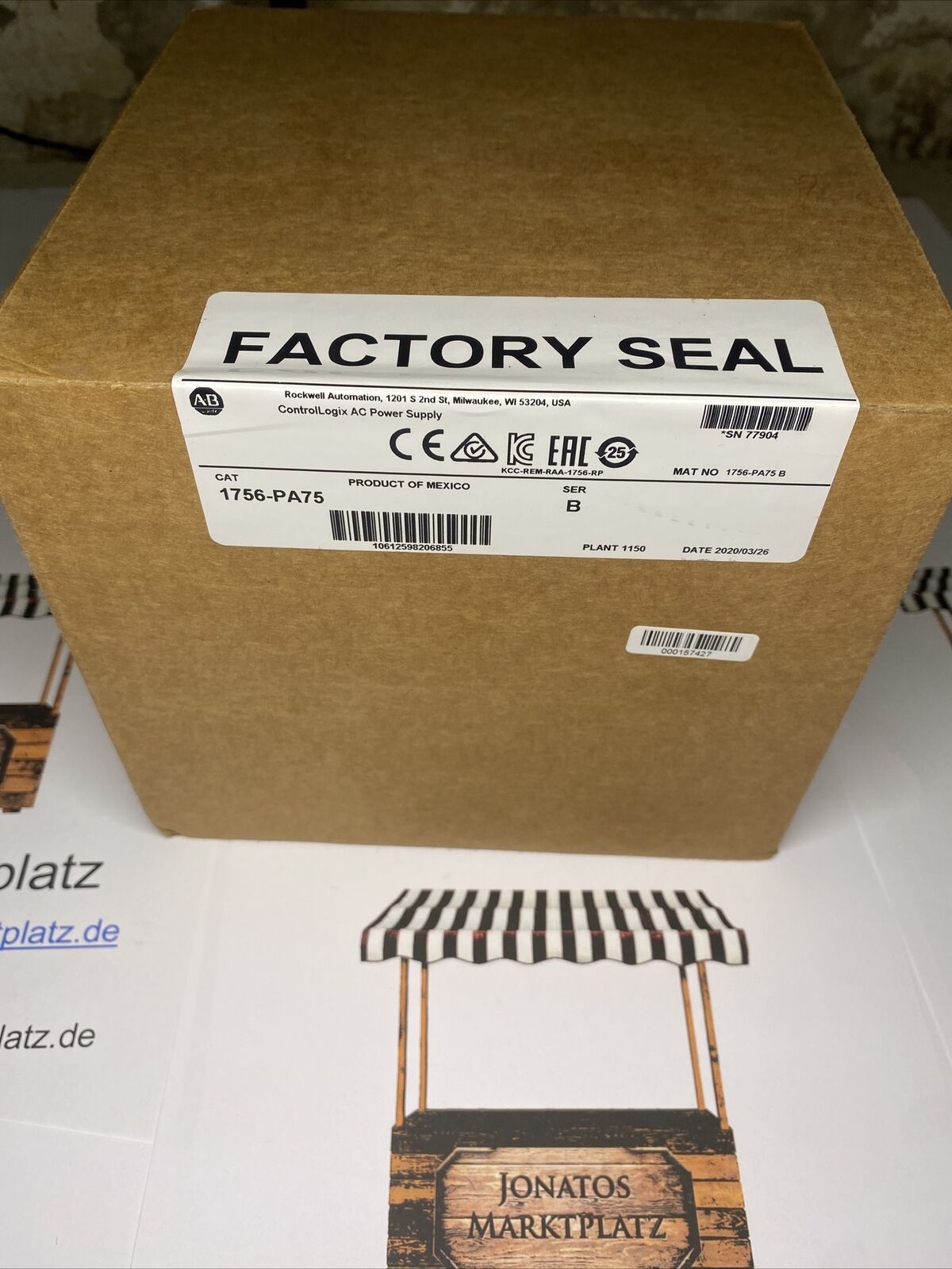 1756-PA75 Allen-Bradley Power Supply, ControlLogix 【New and Sealed】
