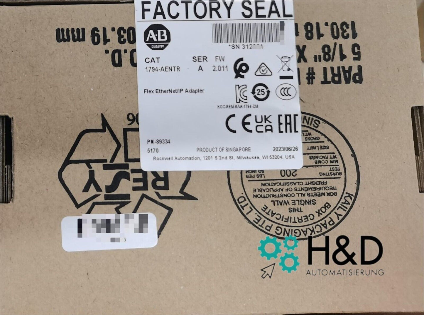 1794-AENTR Allen-Bradley Flex EtherNet/IP адаптер 【Новый и запечатанный】