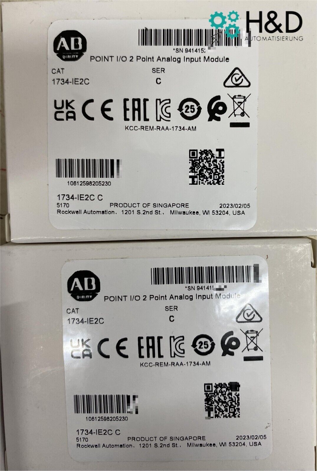 1734-IE2C Allen-Bradley Входной модуль, POINT I/O, Аналоговый 【Новый и запечатанный】