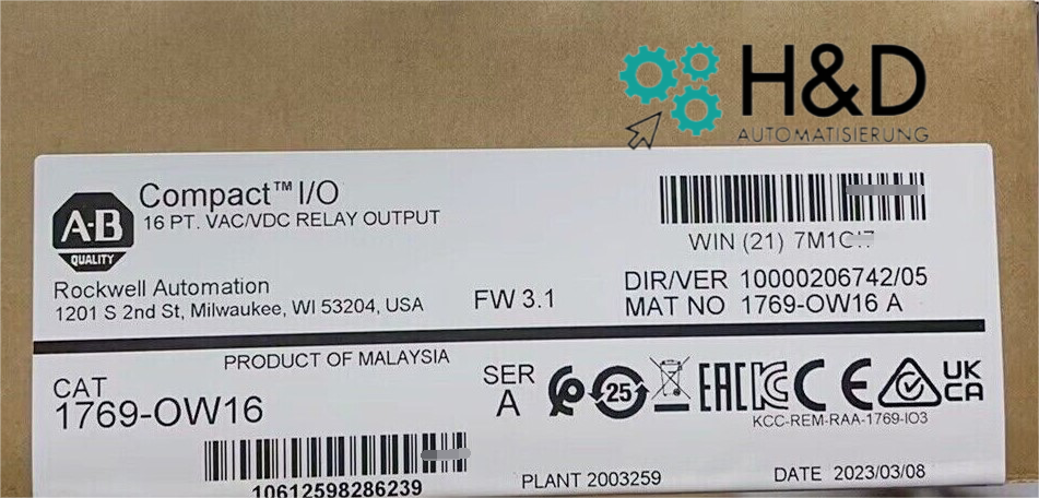 1769-OW16 Allen-Bradley CompactLogix 6-точечный модуль релейного выхода постоянного тока Новый и запечатанный