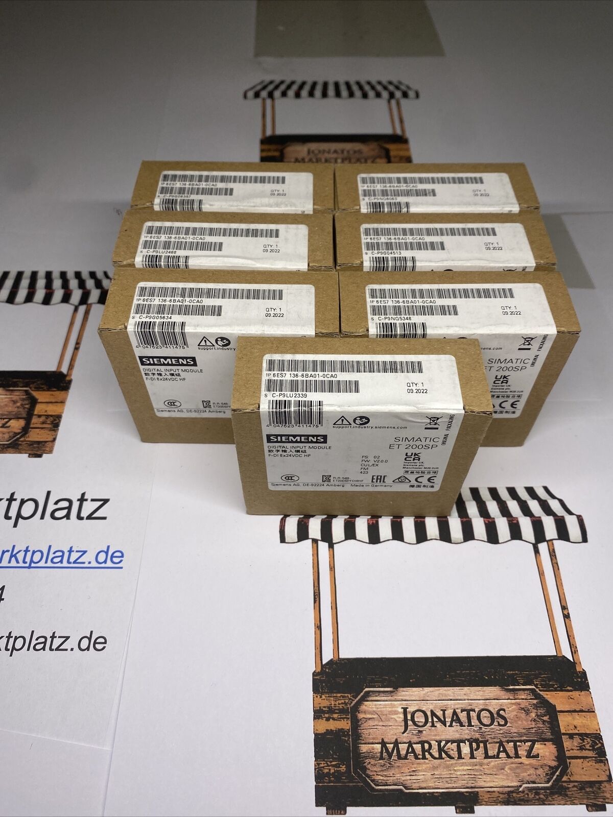 SIMATIC DP ET 200SP, F-DI 8x 24VDC 6ES7136-6BA01-0CA0 новый запечатанный