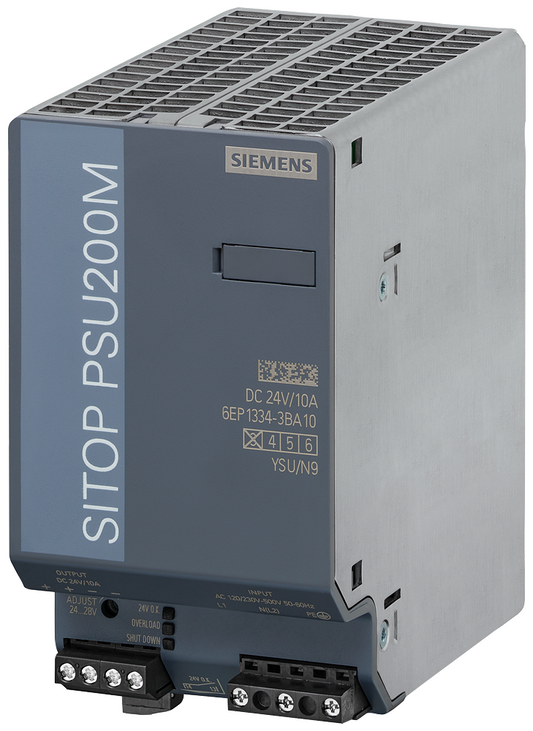 Siemens SITOP PSU200M – 6EP1334-3BA10, Alimentation électrique régulée, 24V DC, 10A, 240W, 120/230–500V AC