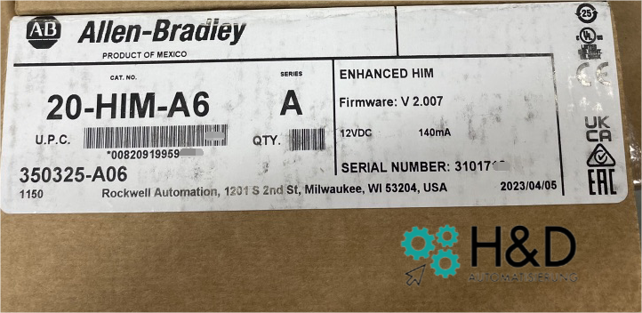 20-HIM-A6 Allen-Bradley PowerFlex Архитектура Класс HIM 【Новый и Запечатанный】