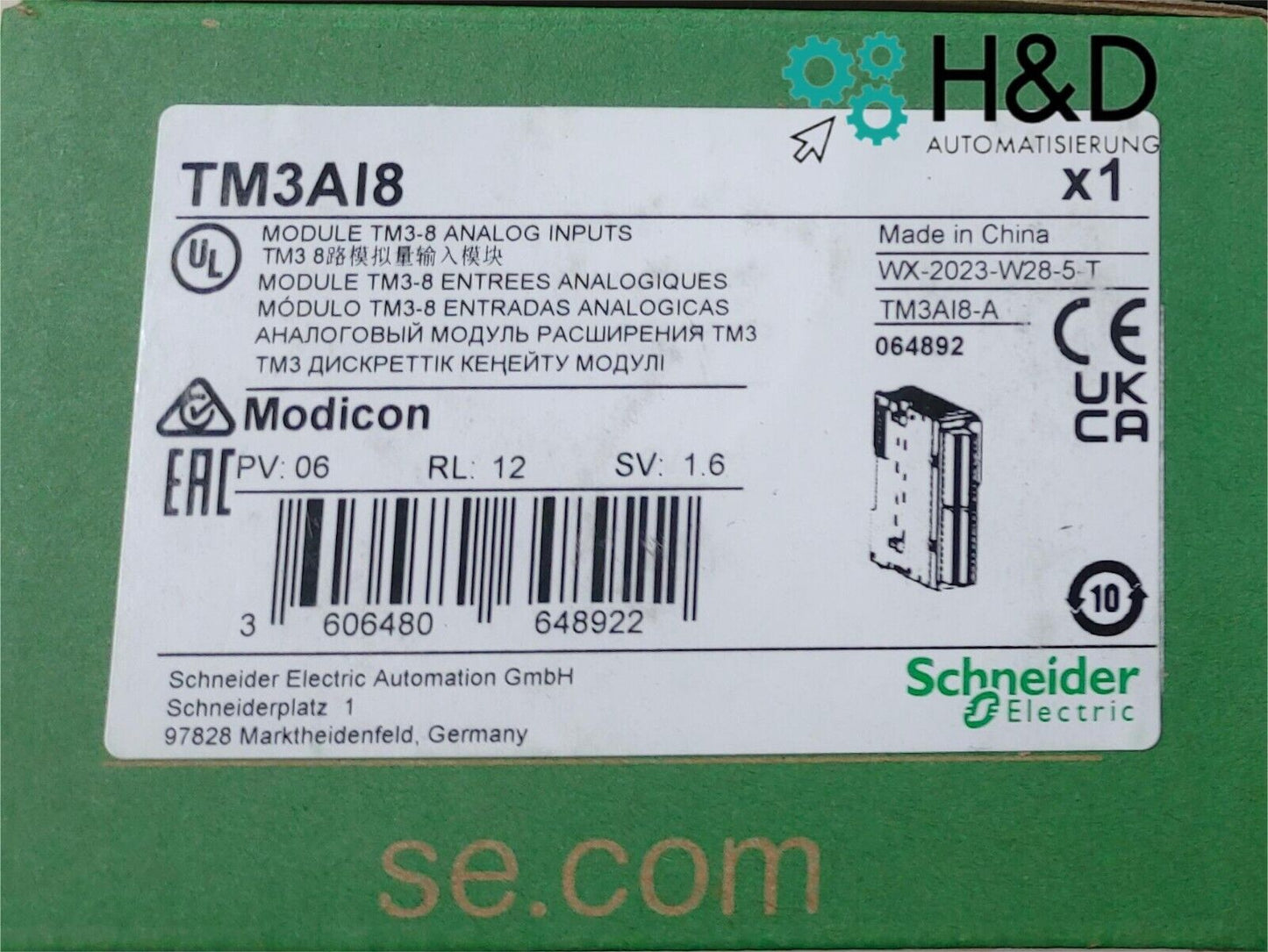 TM3AI8 Schneider Electric Аналоговый входной модуль
