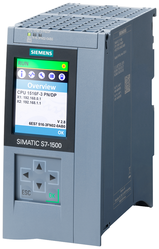 SIMATIC S7-1500 CPU 1516F-3 PN/DP 6ES7516-3FN02-0AB0 – CPU de sécurité intégrée avec connectivité PROFINET/P PROFIBUS