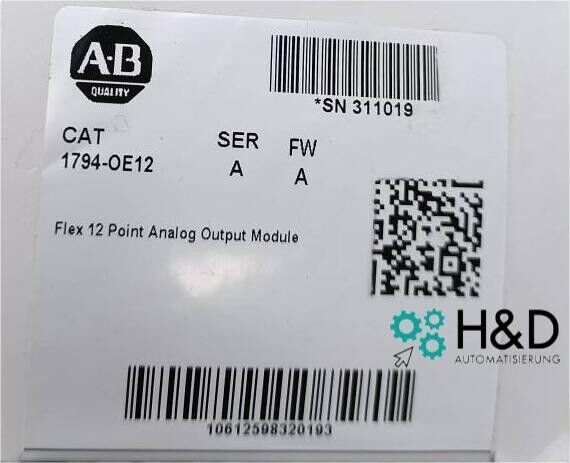 1794-OE12 Allen-Bradley Flex 12-точечный аналоговый выходной модуль 【Новый и запечатанный】