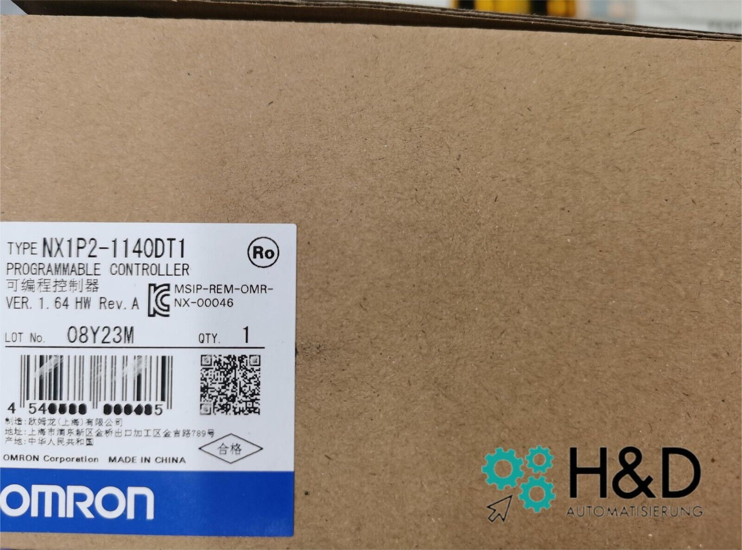 Omron NX1P2‑1140DT1 Sysmac NX1P ЦПУ – 40 встроенных В/В, EtherCAT и EtherNet/IP