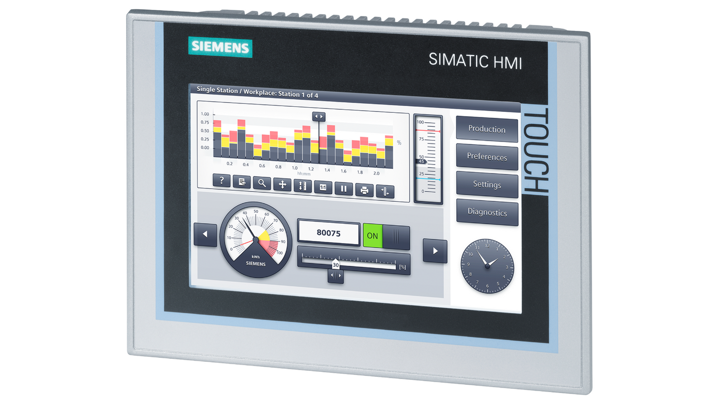 Siemens SIMATIC HMI TP700 Comfort (6AV2124-0GC01-0AX0) – 7" сенсорная панель с PROFINET и MPI/PROFIBUS