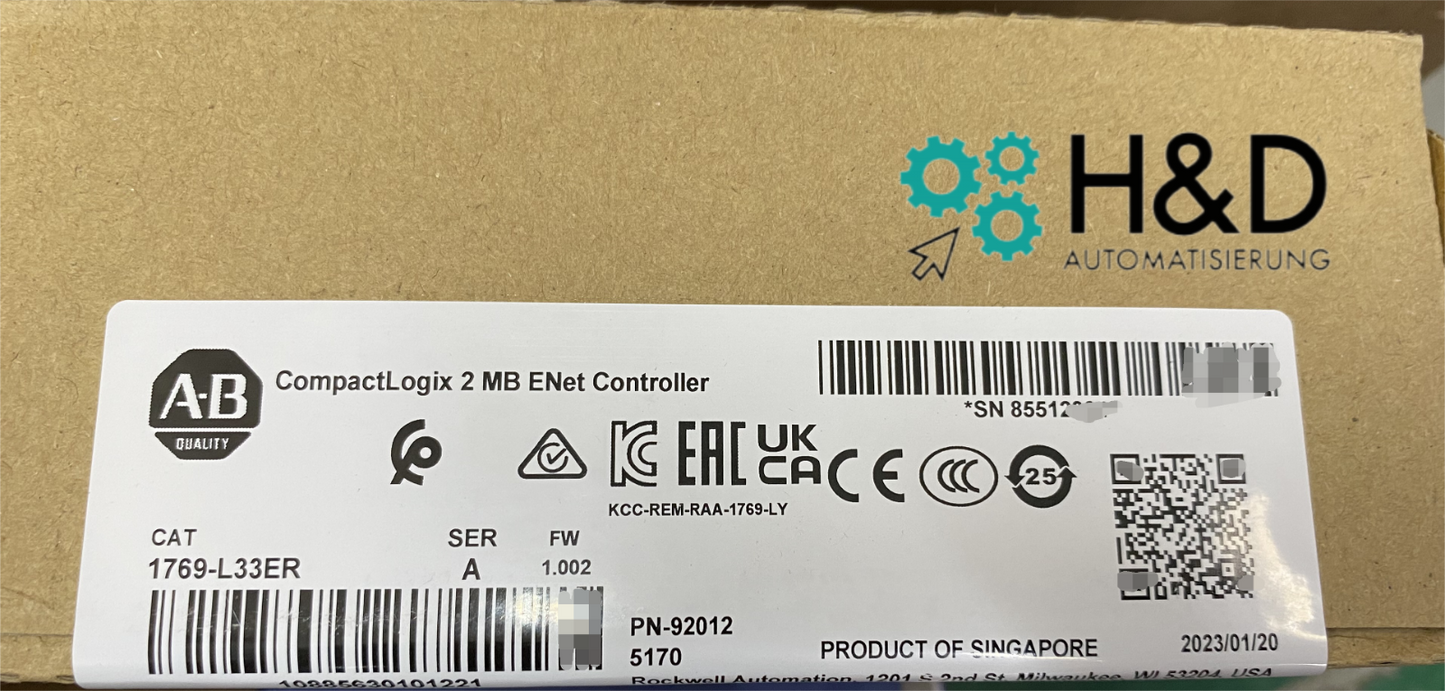 1769-L33ER Allen-Bradley CompactLogix Новый и Запечатанный