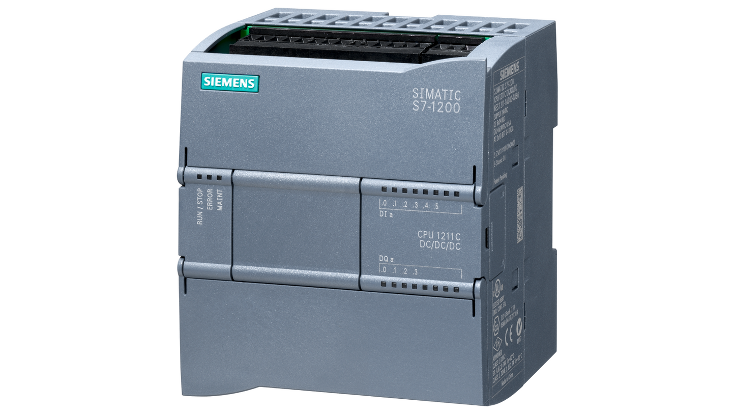 Siemens SIMATIC S7-1200 CPU 1211C – 6ES7211-1AE40-0XB0, Компактный блок управления, 24V DC, 6 цифровых входов, 4 выхода