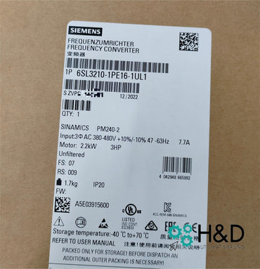 SINAMICS G120C 6SL3210-1PE16-1UL1 – Variateur de fréquence (4,0 kW, 150% surcharge, PROFINET, Safe Torque Off)