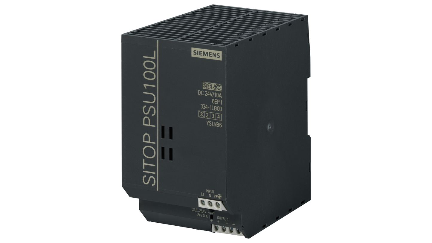 Siemens SITOP PSU100L – 6EP1334-1LB00, регулируемый блок питания, 24V DC, 10A, 240W, 120/230V AC