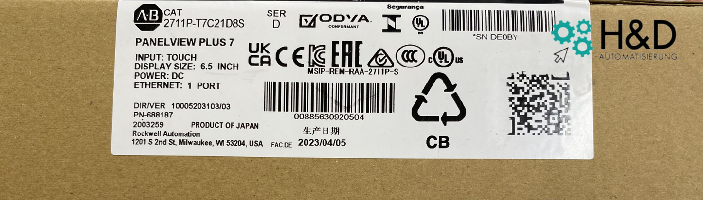 2711P-T7C21D8S Allen-Bradley PanelView Plus 7 Standard 【Новый и запечатанный】
