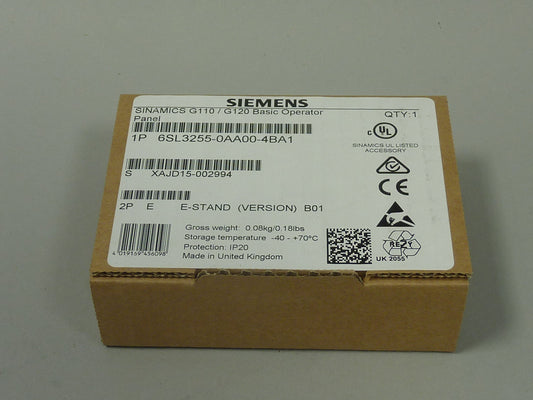 SIEMENS 6SL3255-0AA00-4BA1 in stock