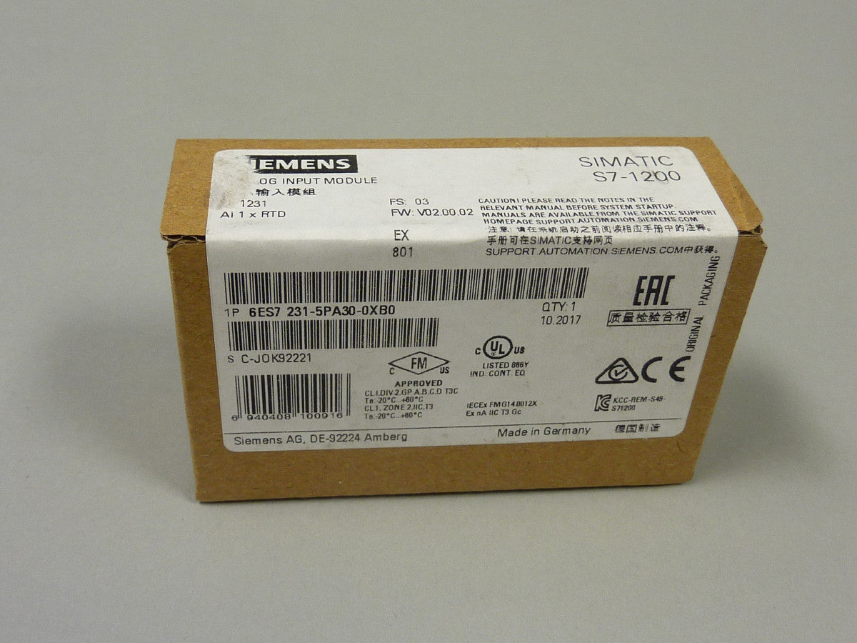 SIEMENS 6ES7231-5PA30-0XB0 in magazzino