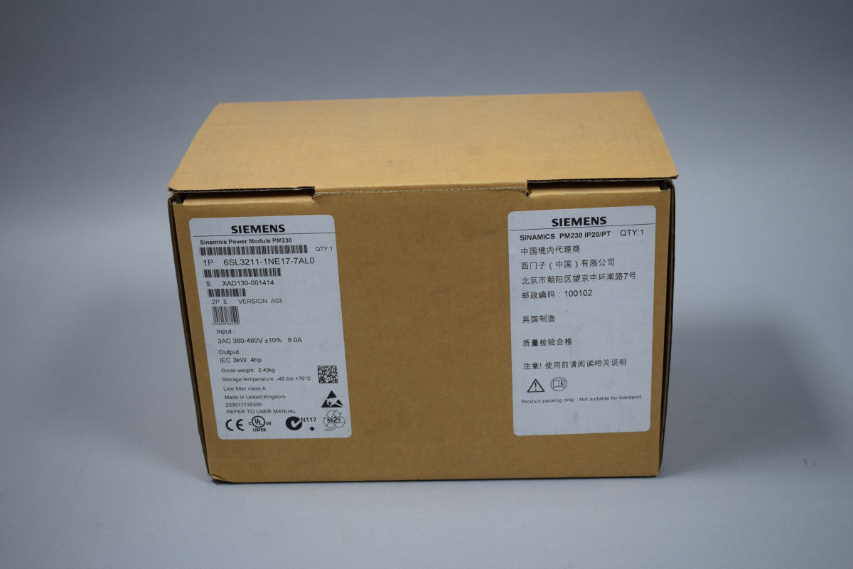 SIEMENS 6SL3211-1NE17-7AL0 in stock