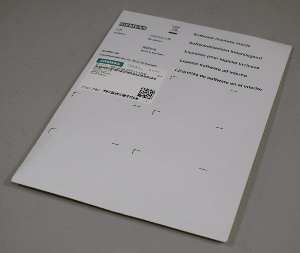 SIEMENS 6SL3054-0FC31-1BA0 auf Lager