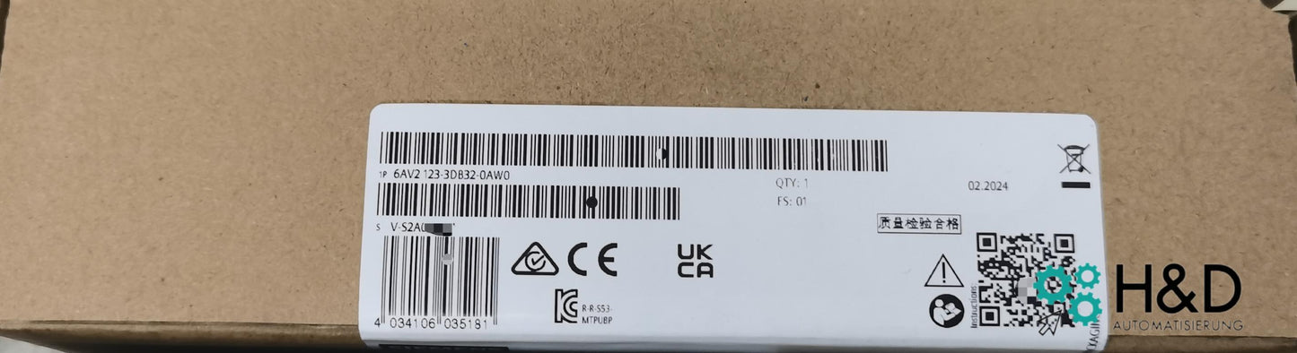 Siemens SIMATIC HMI MTP400 6AV2123-3DB32-0AW0 | 4" сенсорная панель, широкоформатная, PROFINET, WinCC Unified
