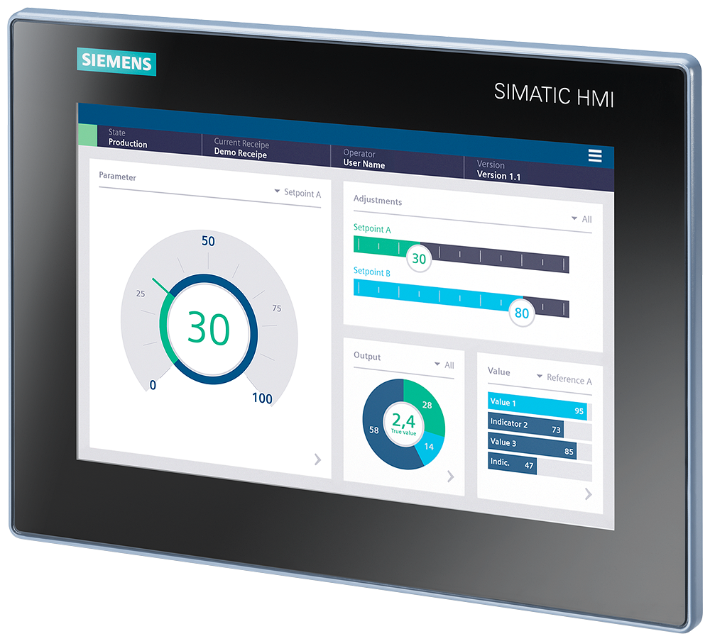 Siemens SIMATIC HMI MTP1000 6AV2123-3KB32-0AW0 | 10" сенсорная панель, широкоформатная, PROFINET, WinCC Unified