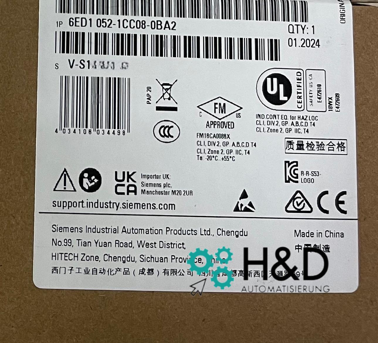 SIEMENS LOGO! 8 24CE (6ED1052-1CC08-0BA2) – Logikmodul 8 Eingängen, 4 Ausgänge 24VDC