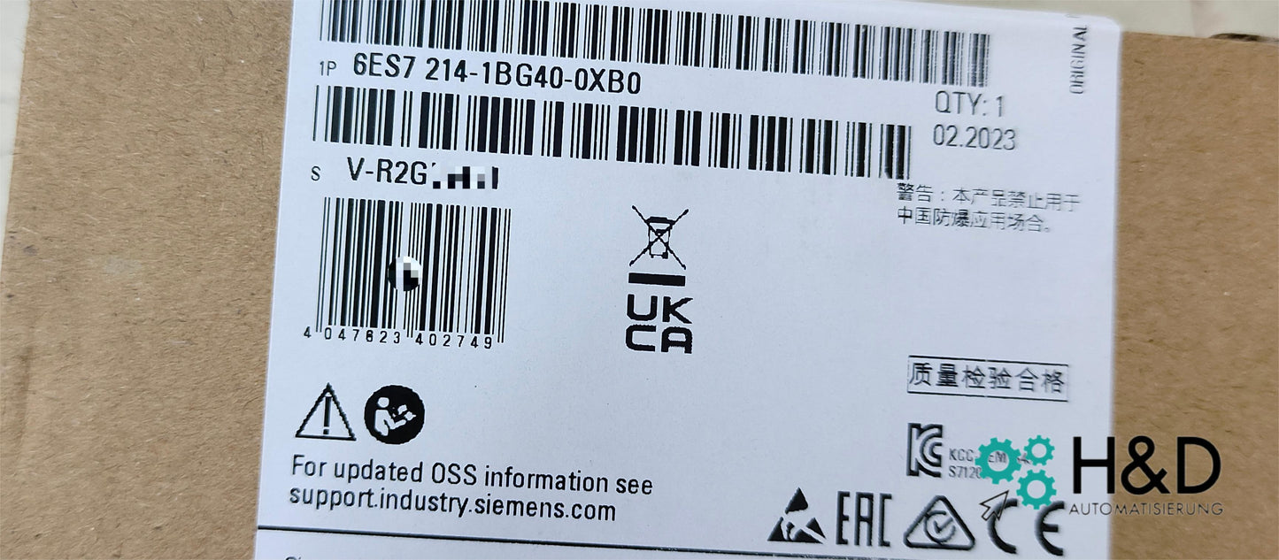 Siemens SIMATIC S7-1200 CPU 1214C AC/DC/Реле (6ES7214-1BG40-0XB0) – 14 Входов, 10 Выходов, 2 Аналоговых входа