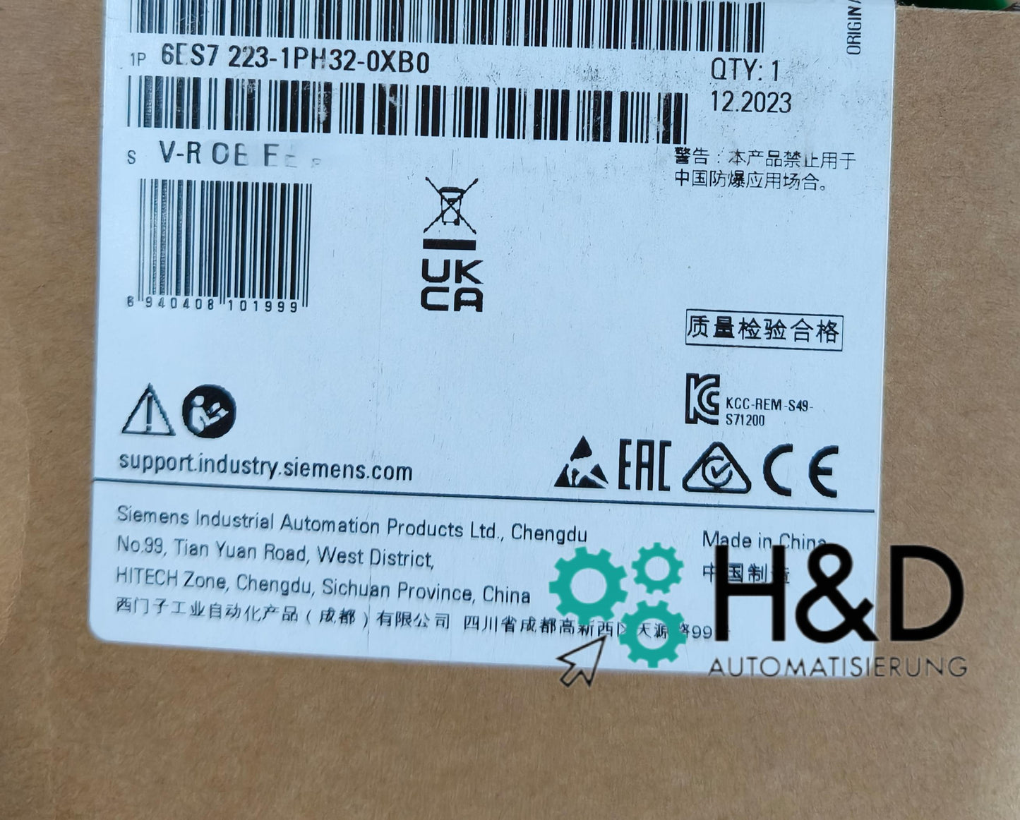 Siemens SIMATIC S7-1200 Digital Ein-/Ausgabemodul SM 1223 – 6ES7223-1PH32-0XB0, 8 Digitale Eingänge, 8 Digitale Ausgänge, Relais, 24V DC